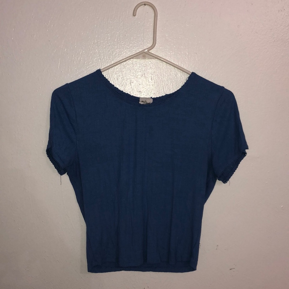 Blue crop top